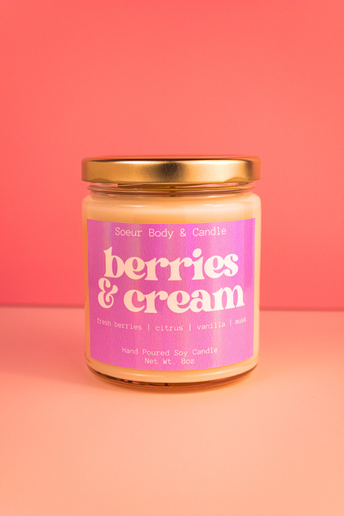 Berries &amp; Cream Soy Candle