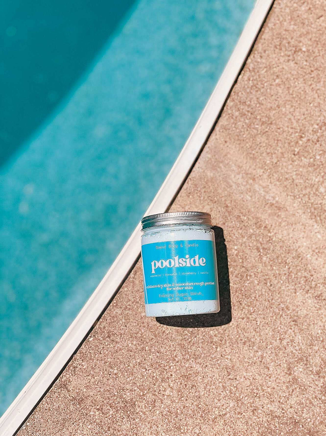 Poolside Sugar Scrub – Watermelon, Honeydew, Strawberry, and Vanilla Scent. Cruelty-Free, Vegan, and Sustainably Packaged. Exfoliates for Smooth Skin.