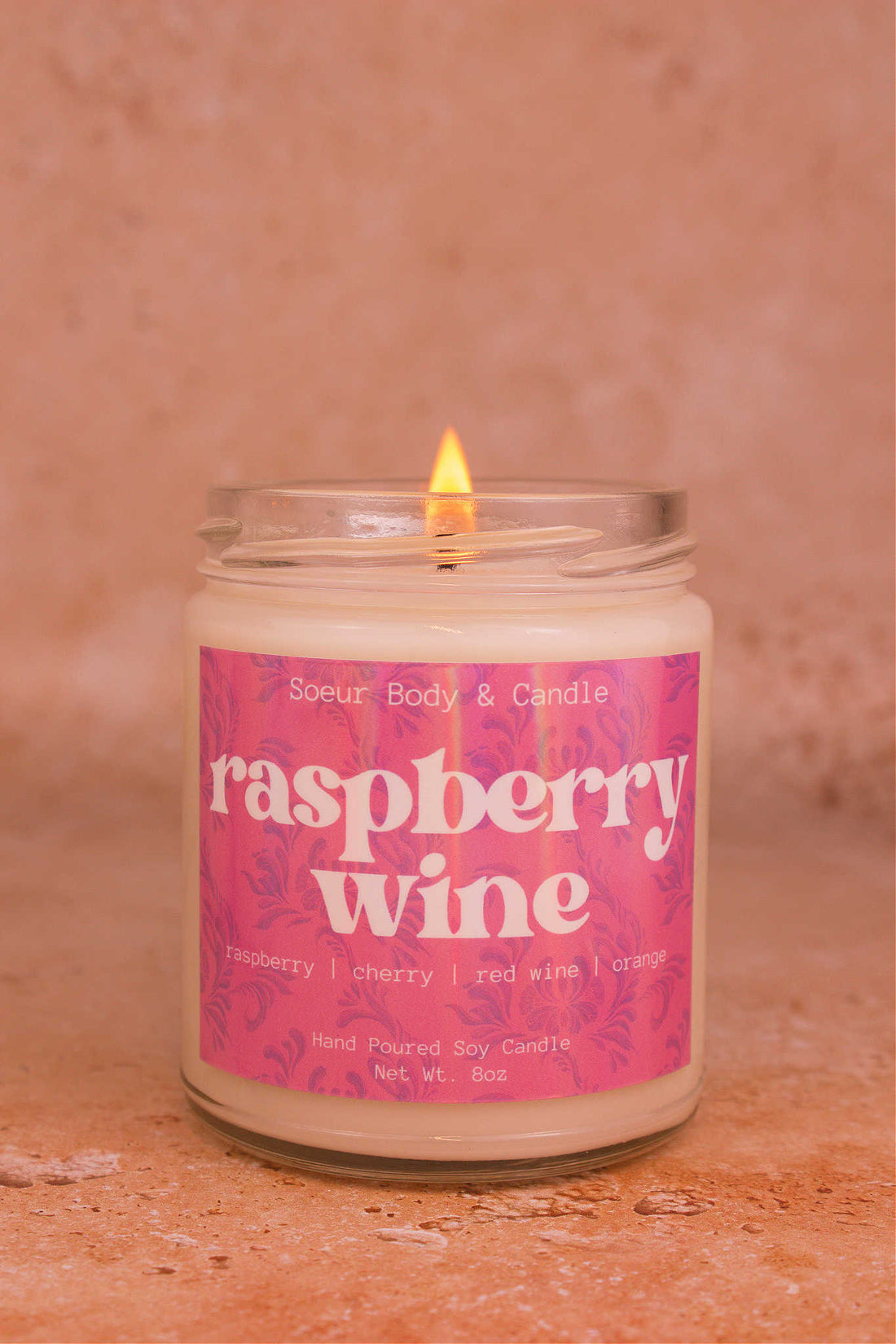 Raspberry Wine Soy Candle