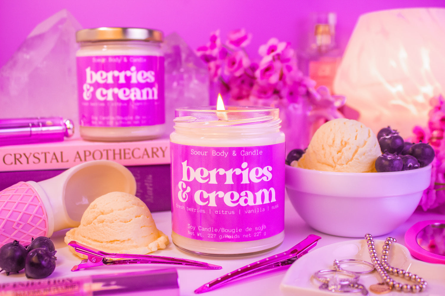 Berries &amp; Cream Soy Candle