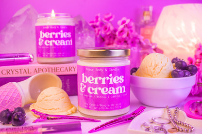 Berries &amp; Cream Soy Candle