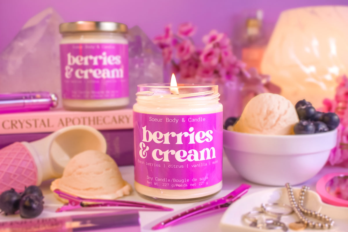 Berries &amp; Cream Soy Candle