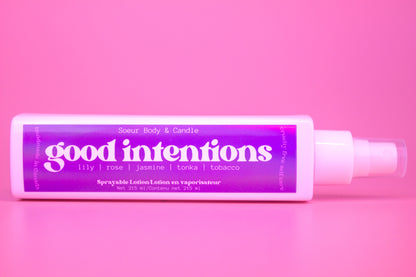 Good Intentions Sprayable Lotion