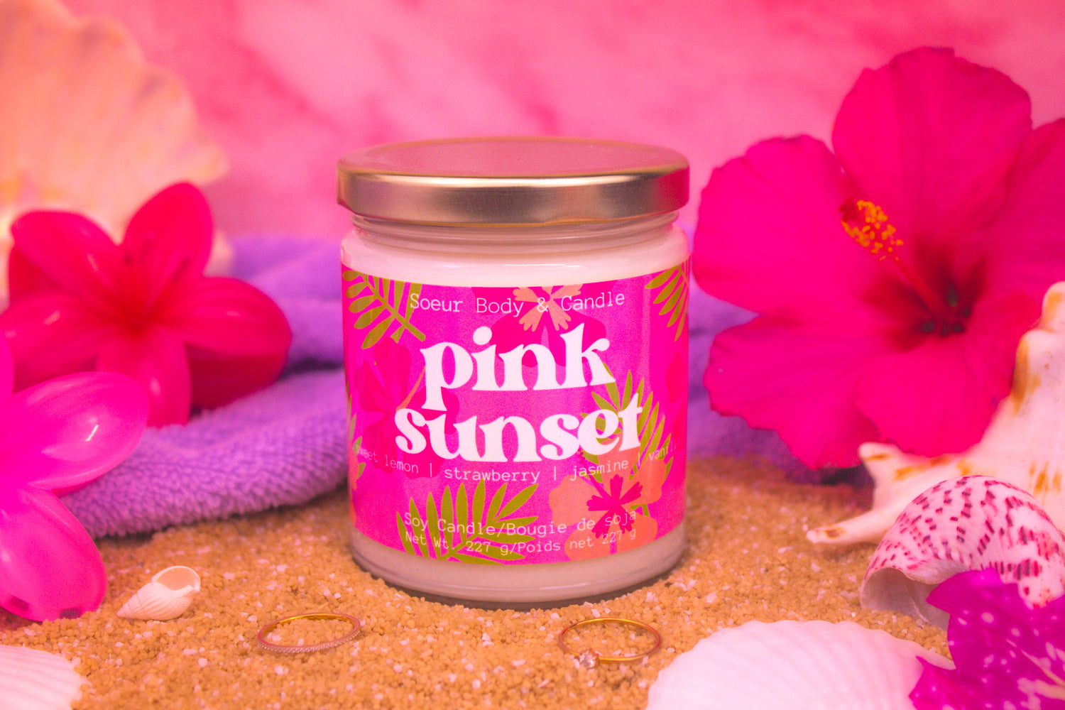 Pink Sunset Soy Candle