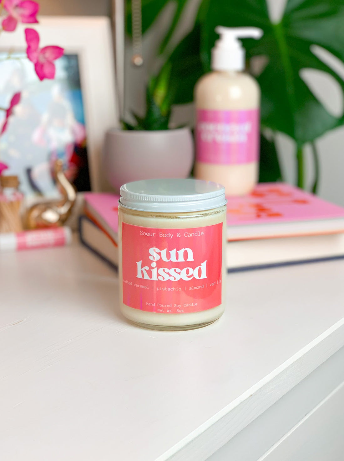 Sun Kissed Soy Candle (salted caramel, pistachio, almond, vanilla)